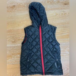 DIESEL Black Quilted Kids Vest with Red flannel inside - Size 8